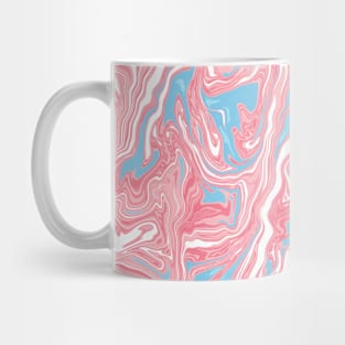 Proud Trans Transexual Pride Colors Aesthetic Marble Pattern Mug